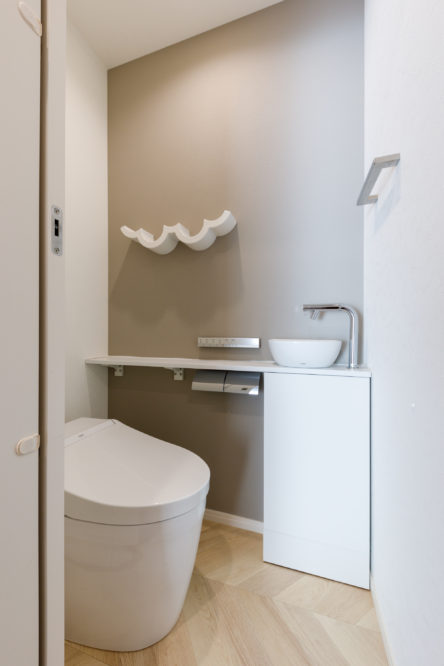 注文住宅「ライフスタイル重視の家」のトイレの施工事例
